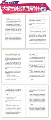 大學項目創(chuàng)新創(chuàng)業(yè)策劃書