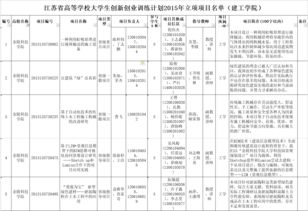 江蘇省高等學校創(chuàng)業(yè)創(chuàng)新計劃項目