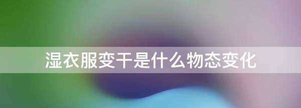 濕衣服變干是什么物態(tài)變化,濕衣服被曬干是物理還是化學(xué)現(xiàn)象圖4