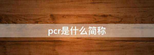 pcr是什么簡稱,pcr是什么的醫(yī)學簡稱圖1