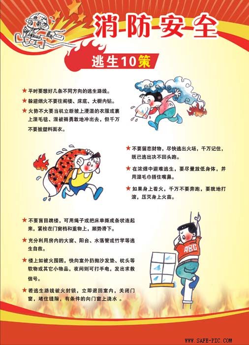 幼兒消防安全知識海報(bào)
