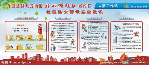 社區對居民宣傳消防安全知識