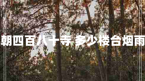 南朝四百八十寺 多少樓臺(tái)煙雨中