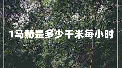 1馬赫是多少千米每小時(shí)