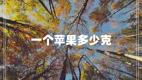 一個(gè)蘋(píng)果多少克
