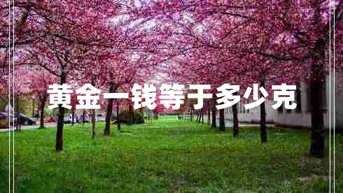黃金一錢(qián)等于多少克
