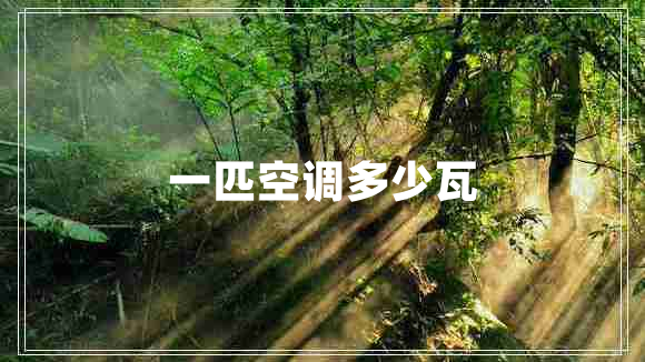 一匹空調(diào)多少瓦