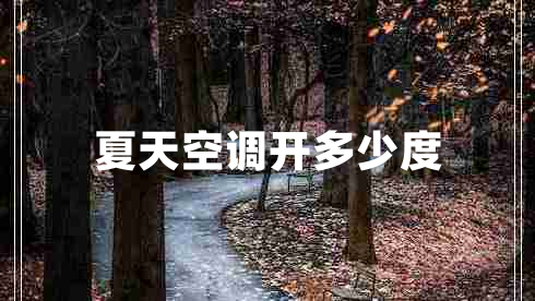 夏天空調(diào)開(kāi)多少度