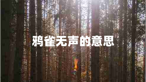 鴉雀無(wú)聲的意思