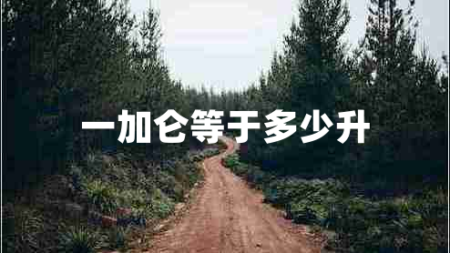 一加侖等于多少升