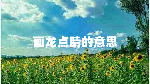 畫龍點睛的意思
