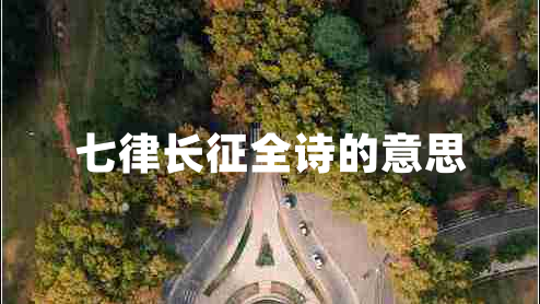 七律長(cháng)征全詩(shī)的意思