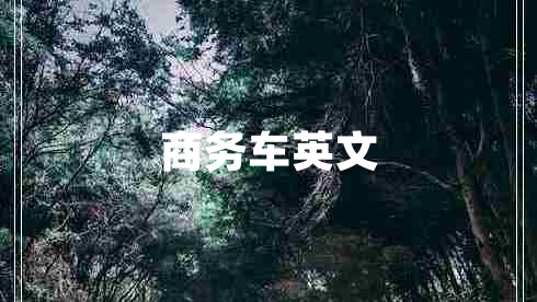 商務車英文