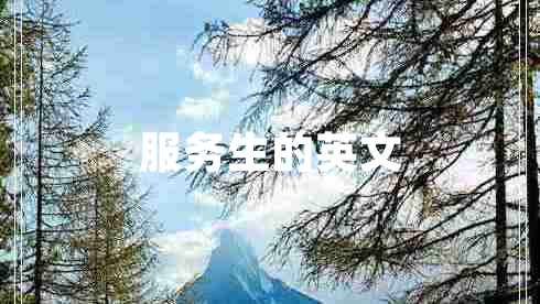 服務(wù)生的英文