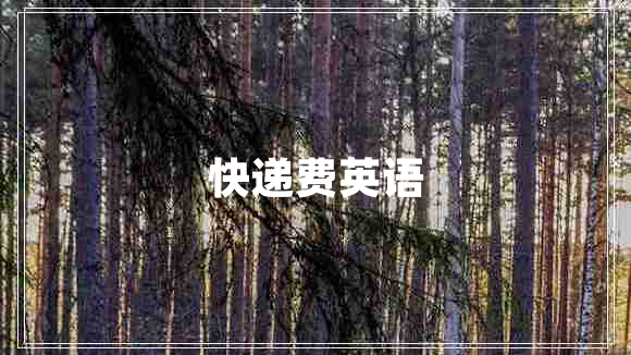 快遞費(fèi)英語