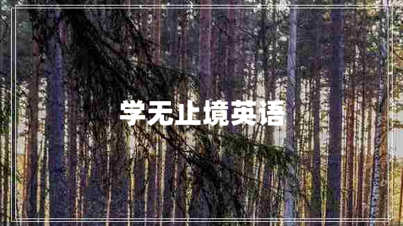 學(xué)無(wú)止境英語(yǔ)