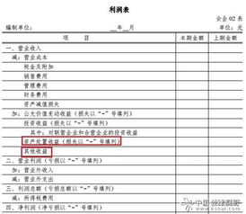 利潤表中其他收益對應的會(huì )計科目
