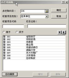明細賬,適用于,會計科目,多欄式