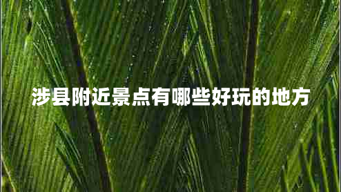 涉縣附近景點(diǎn)有哪些好玩的地方