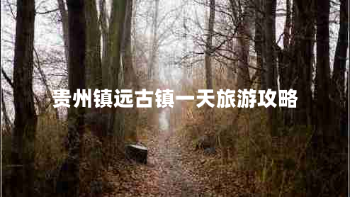 貴州鎮(zhèn)遠(yuǎn)古鎮(zhèn)一天旅游攻略