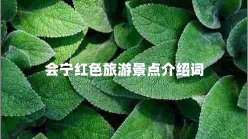 會寧紅色旅游景點介紹詞