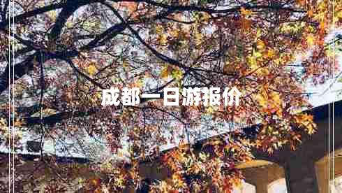 成都一日游報(bào)價(jià)