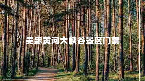 吳忠黃河大峽谷景區門(mén)票