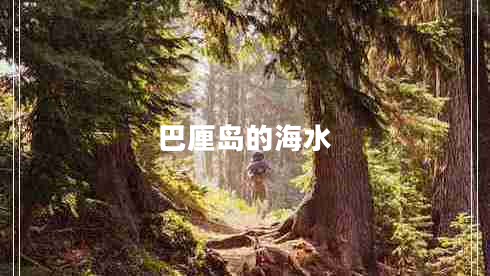 巴厘島的海水
