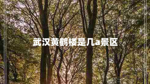 武漢黃鶴樓是幾a景區