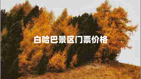 白哈巴景區(qū)門票價(jià)格