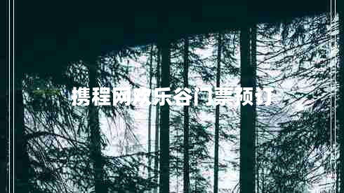 攜程網(wǎng)歡樂(lè)谷門(mén)票預(yù)訂
