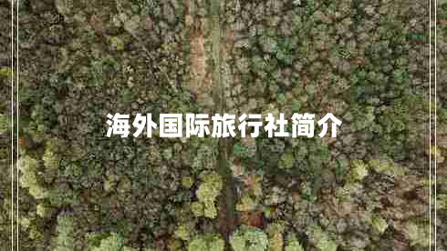 海外國際旅行社簡(jiǎn)介