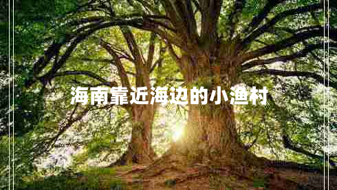 海南靠近海邊的小漁村