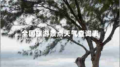 全國旅游景點天氣查詢表