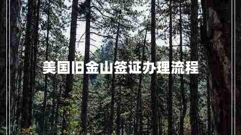 美國(guó)舊金山簽證辦理流程