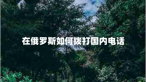 在俄羅斯如何撥打國內(nèi)電話