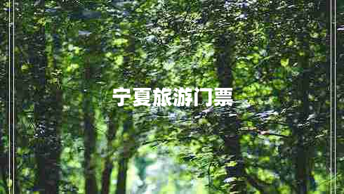 寧夏旅游門(mén)票