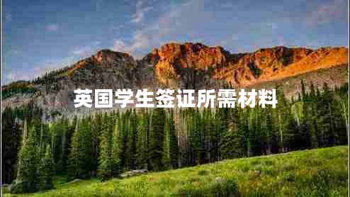 英國學(xué)生簽證所需材料
