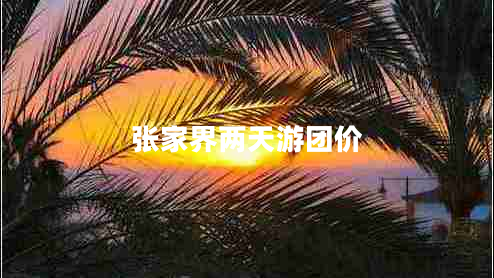張家界兩天游團價
