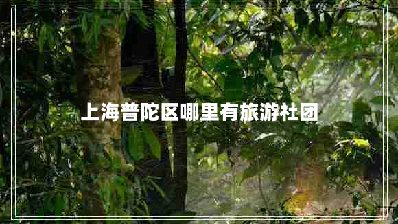 上海普陀區哪里有旅游社團