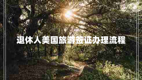 退休人美國旅游簽證辦理流程