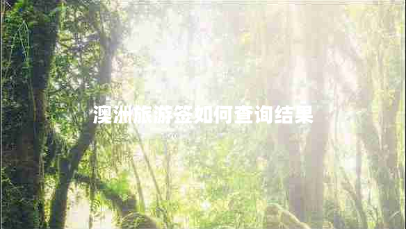 澳洲旅游簽如何查詢結果