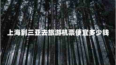 上海到三亞去旅游機(jī)票便宜多少錢