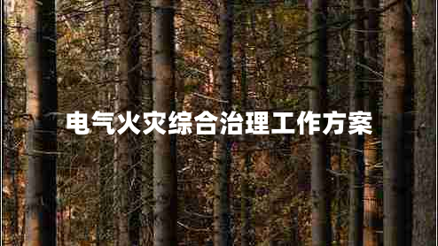 電氣火災綜合治理工作方案