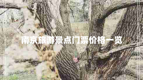南京旅游景點門票價格一覽