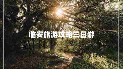 臨安旅游攻略三日游