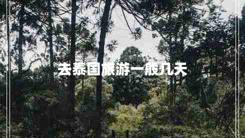 去泰國旅游一般幾天