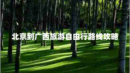 北京到廣西旅游自由行路線攻略