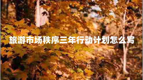 旅游市場秩序三年行動計(jì)劃怎么寫