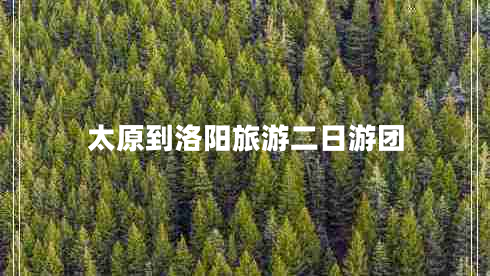 太原到洛陽(yáng)旅游二日游團